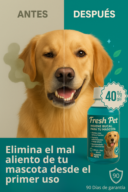 Fresh Pet® - Solución bucal para Mascotas